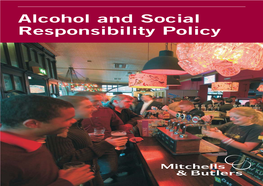 Alcohol and Social Responsibility Policy 2007 Introduction