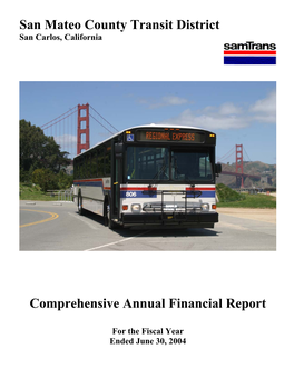 San Mateo County Transit District Comprehensive Annual Financial Report December 31, 2004