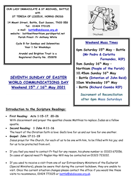 Seventh Sunday of Easter World Communications Day