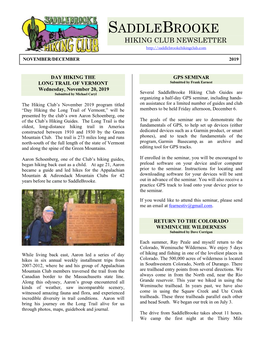 Saddlebrooke Hiking Club Newsletter