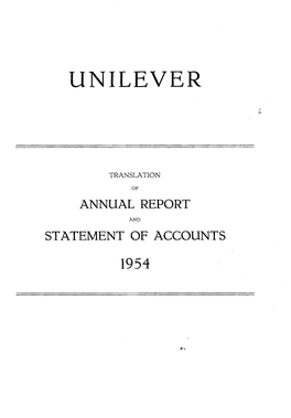 Unilever Annual Report 1954