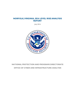 Norfolk Virginia Sea Level Rise Analysis