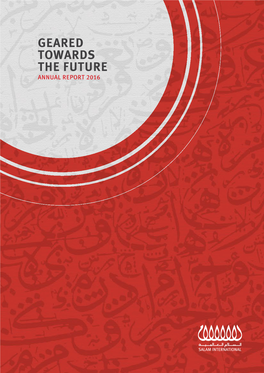 Geared Towards the Future Annual Report 2016 Annual Report 2016