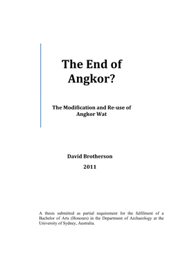 The End of Angkor?