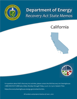 Department of Energy Recovery Act State Memos