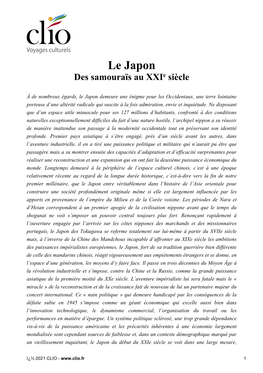 Le Japon Des Samouraïs Au Xxie Siècle