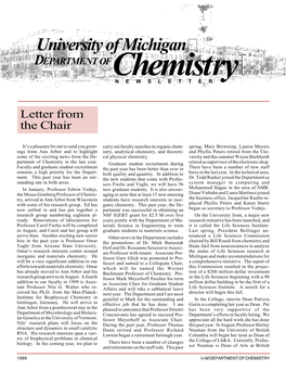 Chemistry NEWSLETTER