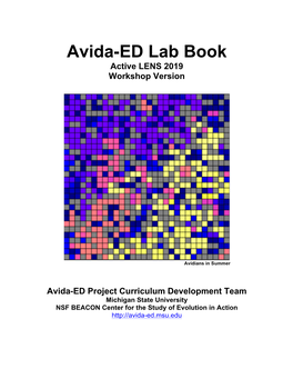 Avida-ED Lab Book Active LENS 2019 Workshop Version