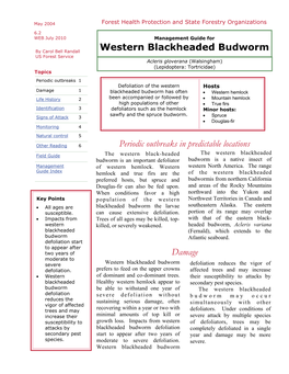 Management Guide for Western Blackheaded Budworm