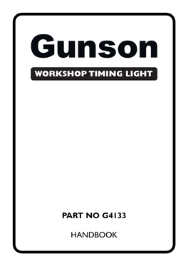 Part No G4133 Handbook Workshop Timing Light