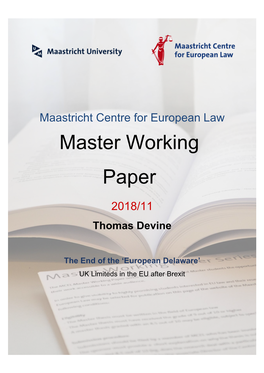 Maastricht Centre for European Law Master Working Paper