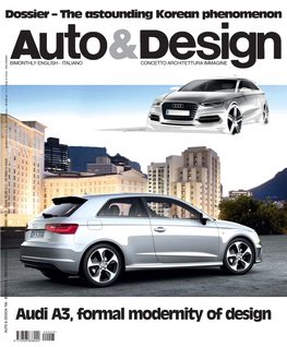 Audi A3, Formal Modernity of Design AUTO & DESIGN 194 - BIMESTRALE MAGGIO/GIUGNO 2012 ANNO XXXIV - N