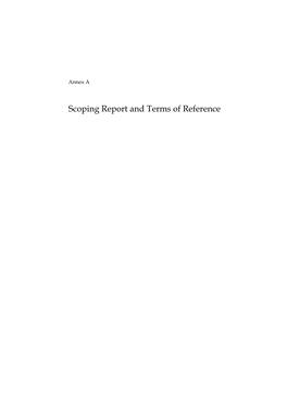 Scoping Report and Terms of Reference