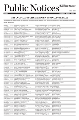 The Gulf Coast Business Review Foreclosure Sales