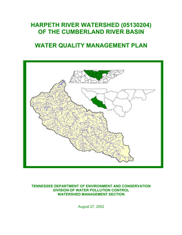 Harpeth River Watershed (05130204) of the Cumberland River Basin Water