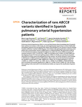 Characterization of Rare ABCC8 Variants Identified in Spanish