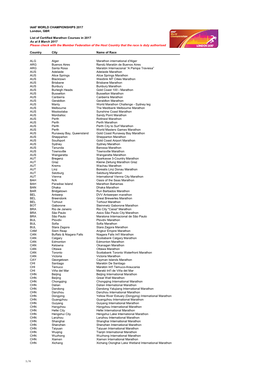 London 2017 Qualifying Marathons in 2016