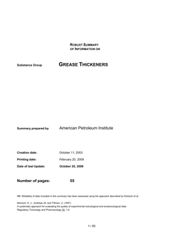 Grease Thickeners