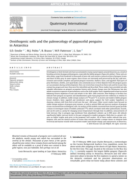 Ornithogenic Soils and the Paleoecology of Pygoscelid Penguins in Antarctica