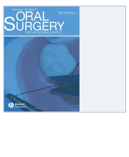 Manual of Minor Oral Surgery for the General Dentist - LEK4R