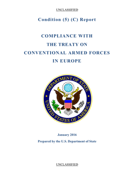 Report COMPLIANCE with the TREATY on CONVENTIONAL