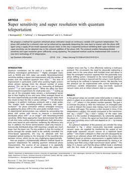 Super Sensitivity and Super Resolution with Quantum Teleportation