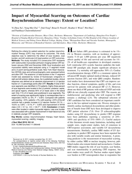 Impact of Myocardial Scarring on Outcomes of Cardiac Resynchronization Therapy: Extent Or Location?