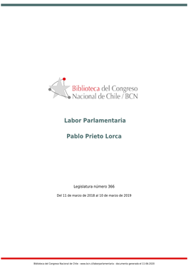 Labor Parlamentaria Pablo Prieto Lorca