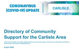 Directory of Community Support for the Carlisle Area