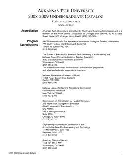 2008-2009 Undergraduate Catalog.Book