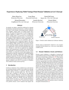 Experiences Deploying Multi-Vantage-Point Domain Validation at Let’S Encrypt