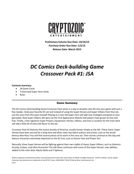 DC Comics Deck-Building Game Crossover Pack #1: JSA