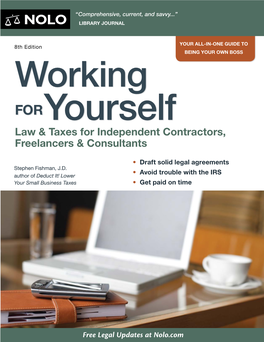 Working for Yourself : Law & Taxes for Independent Contractors, Freelancers & Consultants