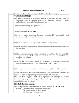 Chemical Thermodynamics S.Y.Bsc