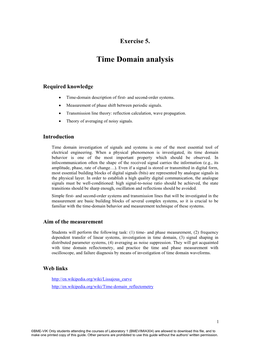 Time Domain Analysis