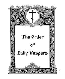 The Order of Daily Vespers