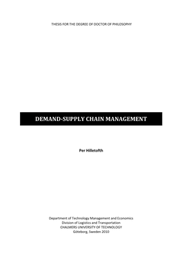 Supply Chain Management