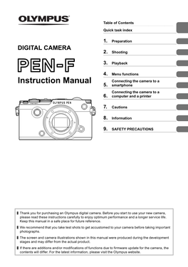 PEN-F Instruction Manual