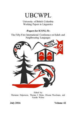 UBCWPL University of British Columbia Working Papers in Linguistics