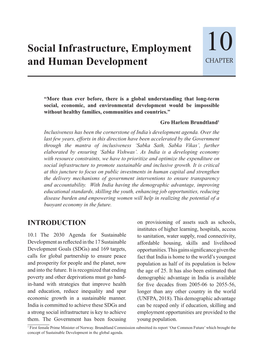 Social Infrastructure, Employment and Human Development 253 B