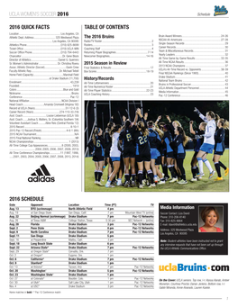 Ucla Women's Soccer 2016