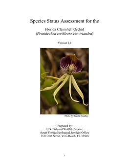 Species Status Assessment for The