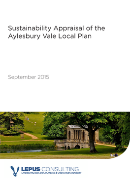 SA Scoping Report of the Aylesbury Vale Local Plan September, 2015 LC-213 Scoping 5 290915SS.Docx