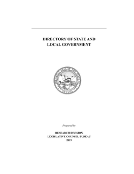 Nevada Directory of State and Local Government