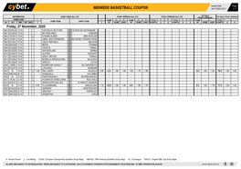 Midweek Basketball Coupon 24/11/2020 09:31 1 / 1