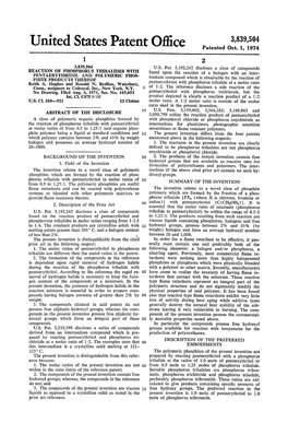 United States Patent Office Patented Oct