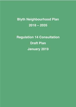 Blyth Neighbourhood Plan 2018 – 2035