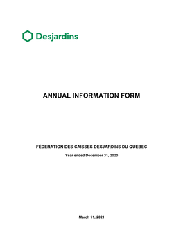 Annual Information Form