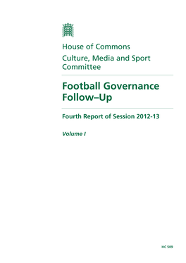 Football Governance Follow–Up