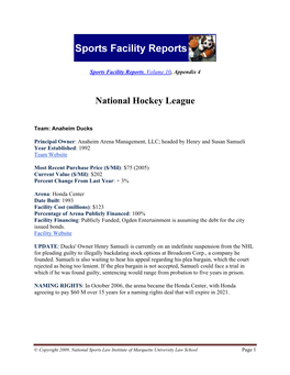 National Hockey League